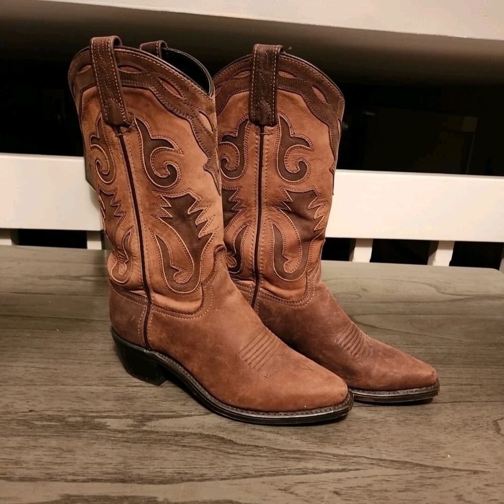 Abilene Boot Co. Tan Western Boots - Picture 4 of 5